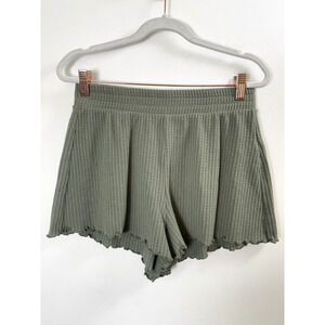 Roxy Waffle Knit Beach Flutter Shorts Casual Beachy Coastal Swim Cover Up M